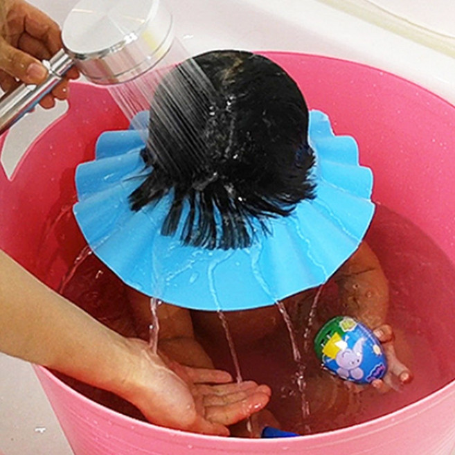 길이조절 어린이 샴푸캡 유아 샤워캡, 일반형 옐로우, 1개