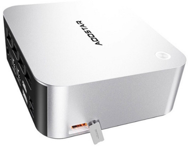 제너텍 AOOSTAR MACO AMD R7 H255 / R7 PRO 8845HS 고서능 미니PC 컴퓨터 베어본 WIFI6 OCuLink 관부가세포함, 실버, 0GB, 0GB, Free DOS