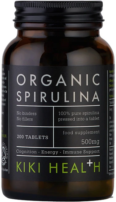 키키헬스 순수 유기농 스피루리나 200 타블렛 항산화 활력 면역 디톡스 비건 kikihealth, 1개, 200정 - 쿠팡