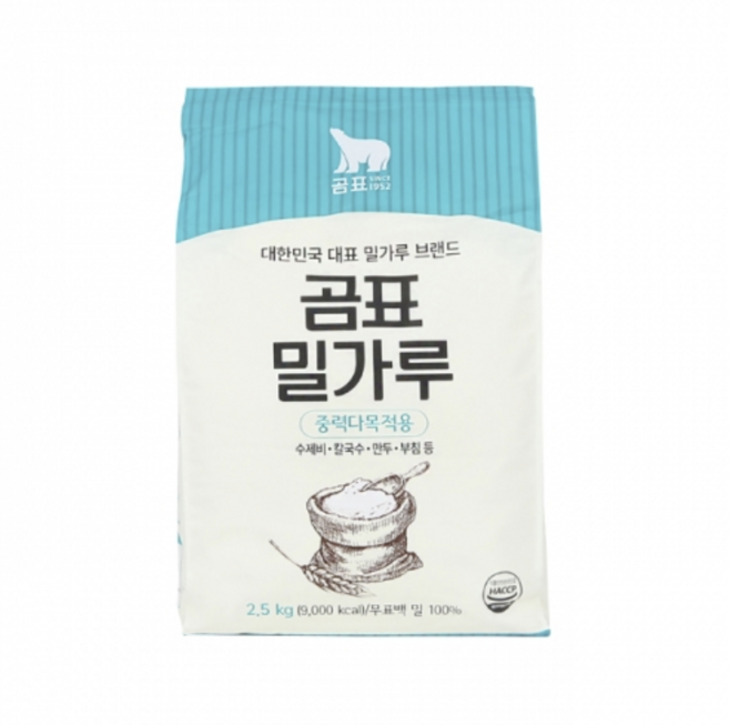 대한제분 곰표 중력 다목적용 밀가루 2.5kg, 20개