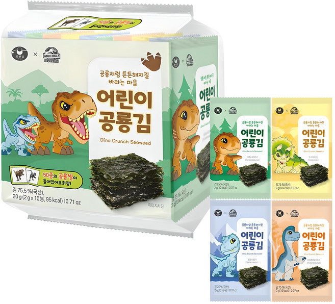 만전김 어린이 공룡김 10p, 20g, 1개