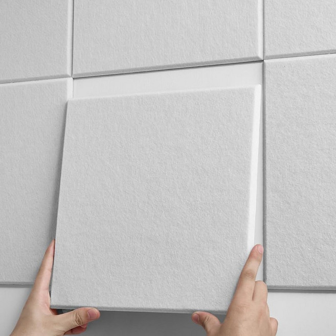 하루꿈 인테리어 방음판 접착식 방음재 흡음재 문소음방지 부착식 차음시트 벽지, 12개, 화이트