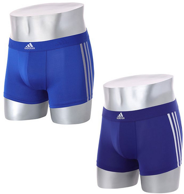 아디다스 언더웨어 세련된 핏감 남성 에어로레디 드로즈 블루 2종 세트