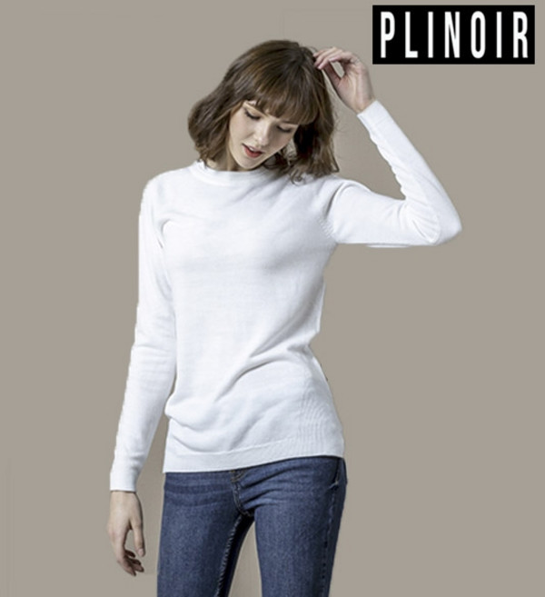 여성 베이직 라운드넥 소프트 니트