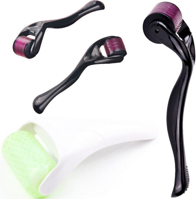 [트리폭스] MTS 롤러 홈케어 더마 마이크로 니들 롤러 두피 스텐리스 티타늄 롤러 모공줄이는법, 1개, 레드(스텐리스) 1mm