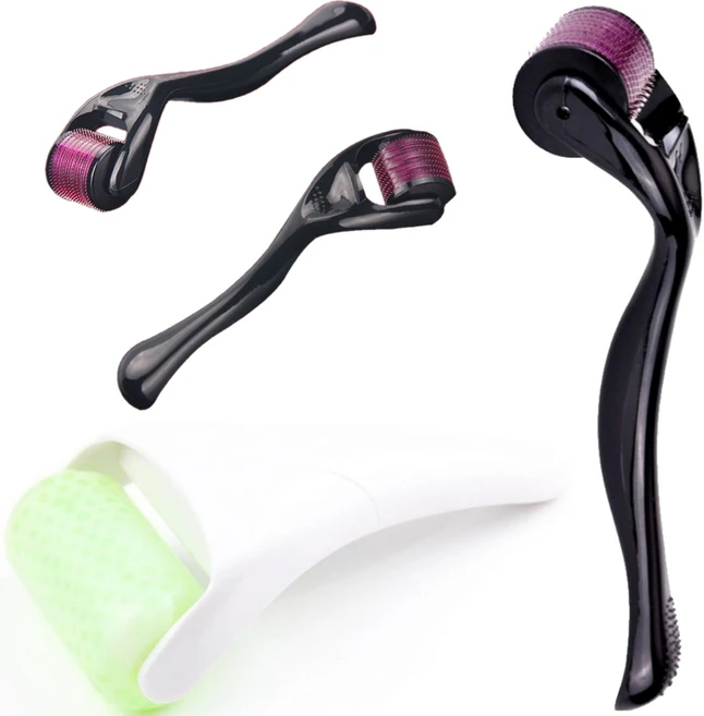 [트리폭스] MTS 롤러 홈케어 더마 마이크로 니들 롤러 두피 스텐리스 티타늄 롤러 모공줄이는법, 1개, 레드(스텐리스) 0.5mm - 쿠팡