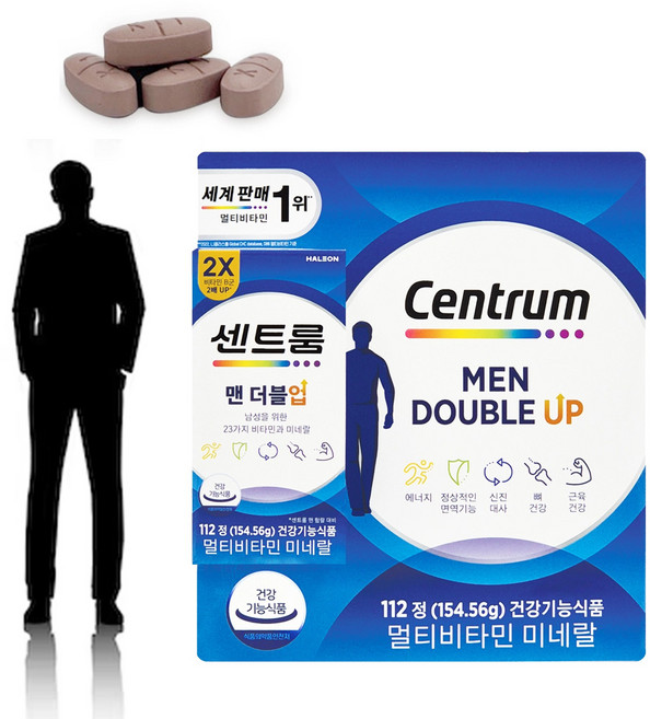 센트룸 남성 멀티비타민 포맨 40대 남자영양제 (율무차증정), 1개, 112정