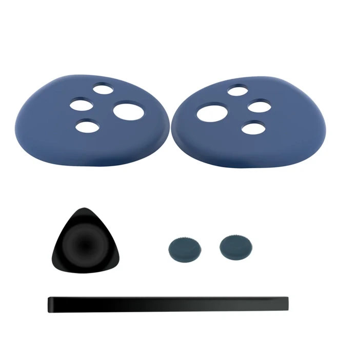 VR 터치 컨트롤러 케이스 슬리브 너클 스트랩 핸들 그립 캡 메타 3 용 보호 커버 M054, 02 Blue