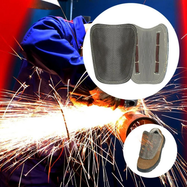 용접기 신발 커버 마모 방지 부착 휴대용 착용 용이 스파크 절단 연삭 용접 스패츠, 01 Gray, 1개