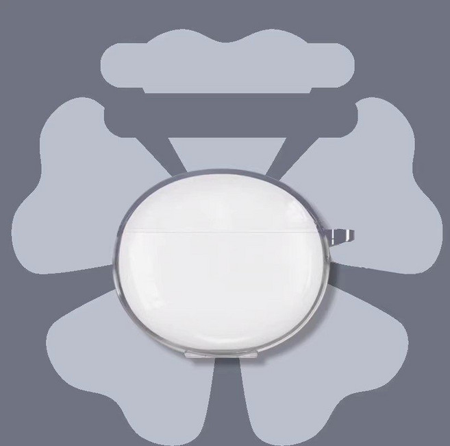 베이스어스 보위 MC1 리본 케이스 미니멀 실리콘 소프트케이스 블루투스 노이즈 캔슬링 입체, 투명 무지 이어폰 케이스