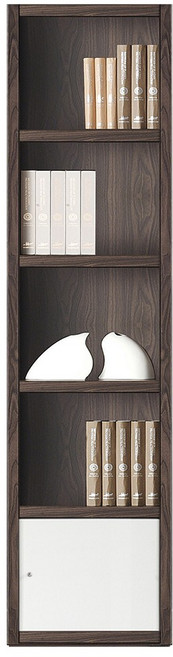 예뫼솔 2000시스템5단책장(하문형) TV책장 책꽂이 수납장 진열장, 5단-0500책장(하문)-월넛, 5단