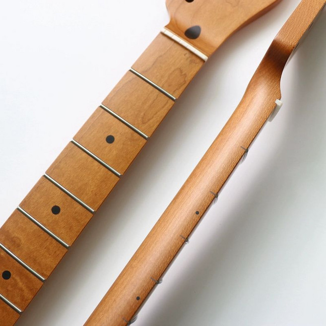 일렉트릭 텔레캐스터 넥 로즈우드 기타, 1개, 블랙 미네랄 와이어 화이트 코퍼 스터드, 기본 모델명/품번