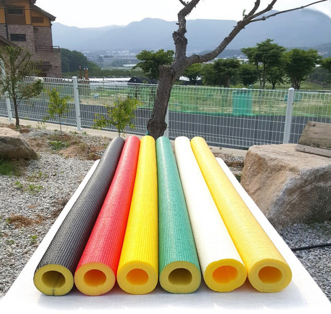 1m 원형 안전폼 가구 기둥 벽 실내놀이터 모서리 보호대 주차장 h빔 보호가드 파이프 보온재, 중형(노랑), 1개