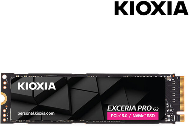 키오시아 Exceria Pro G2 2TB M.2 NVMe SSD Gen5 TLC DRAM, _PRO G2