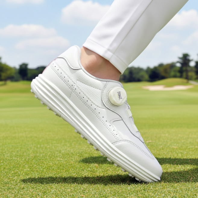 에버라스트 국산 소가죽 다이얼 편한 골프화 스파이크리스 스니커즈 천연가죽 미끄럼방지 보아다이얼 가벼운 경량 기능성 남녀공용 골프슈즈