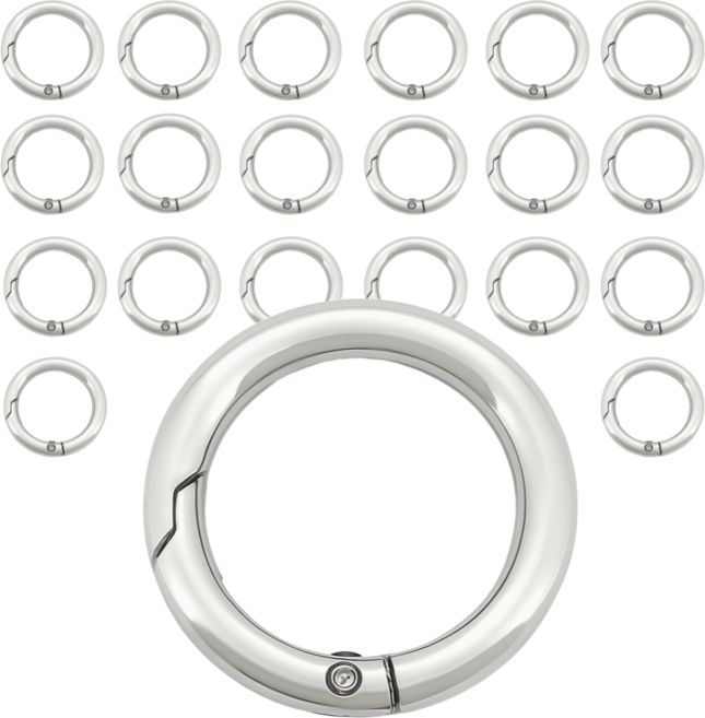 스켈 두꺼운 오픈고급형 원터치 오링 외형 30mm, 25개, 실버