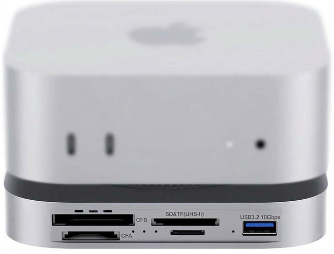 맥 미니 M4 및 프로용 80Gbps 도킹 스테이션 NVMe 슬롯(7000MB/s) CFexpress 타입 A/B 카드 리더기 UHS-II SD/microSD 듀얼 PW, 맥 미니 M4 및 프로용 80Gbps 도킹 스테이션,