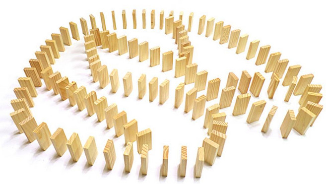 원목 도미노 유치원 키즈 보드게임 리필100p 어린이보드게임 아동, 1개