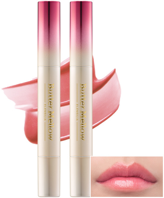[엘렌실라] 버터멜로우멜팅 립밤, 핑크크러쉬, 1.6g, 2개