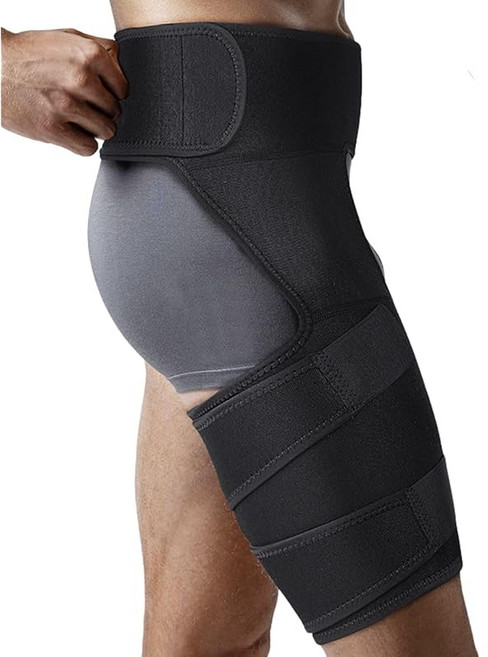 고관절 보조기 의료용 여성 남성 고관절 통증 고관절 벨트 엉덩이 서포터 좌골신경통 서포트 팬츠 골반 허리 허벅지 양쪽 다리, 1개