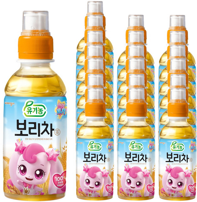 웅진 캐치 티니핑 유기농 보리차 유아음료, 200ml, 20개