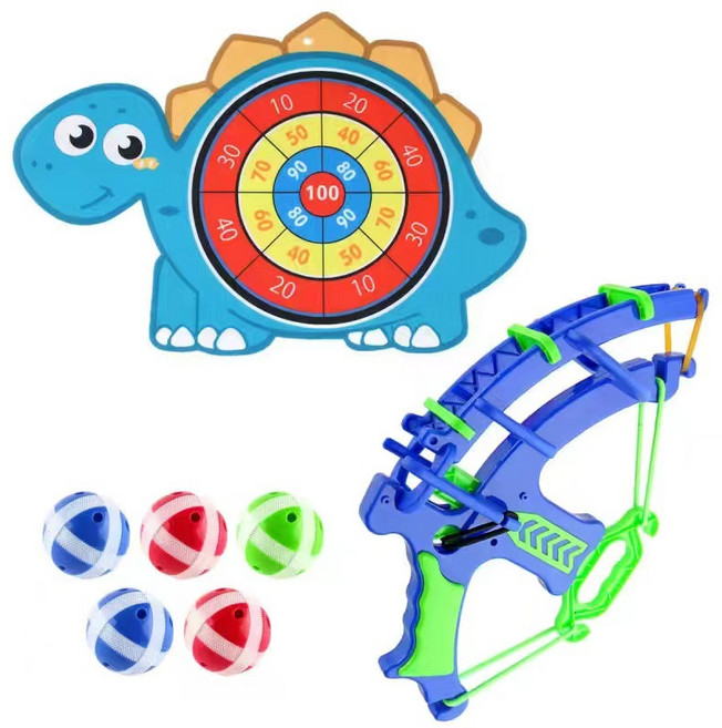 어린이 장난감 활놀이 양궁세트 공룡과녁 KC안전인증, 04.블루공룡, 1개