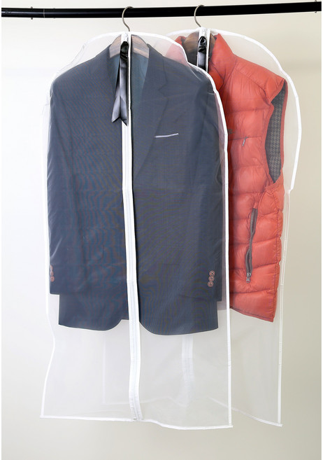 보브온 먼지차단 깔끔 슬림 숨쉬는 메쉬 지퍼형 옷커버, 1개, 2개입