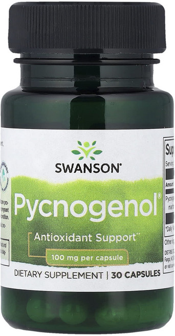 행복하고 건강하게 Swanson Pycnogenol® 100mg 캡슐 30정 백년회로하세요, SwansonPycnogenol100mg캡슐30정, 1개