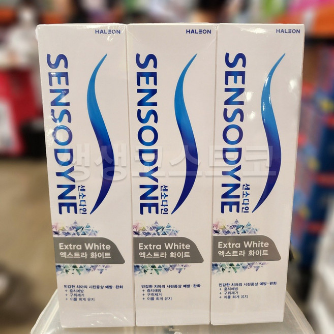 센소다인 엑스트라 화이트 치약 치아미백 충치예방 코스트코, 6개