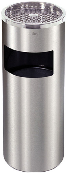 앙플러스 스텐리스 스탠드 재떨이 중형, 1개, 실버