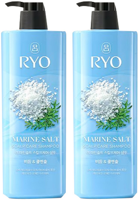 려 마린솔트 스칼프 케어 샴푸 비듬&쿨멘솔, 750ml, 2개