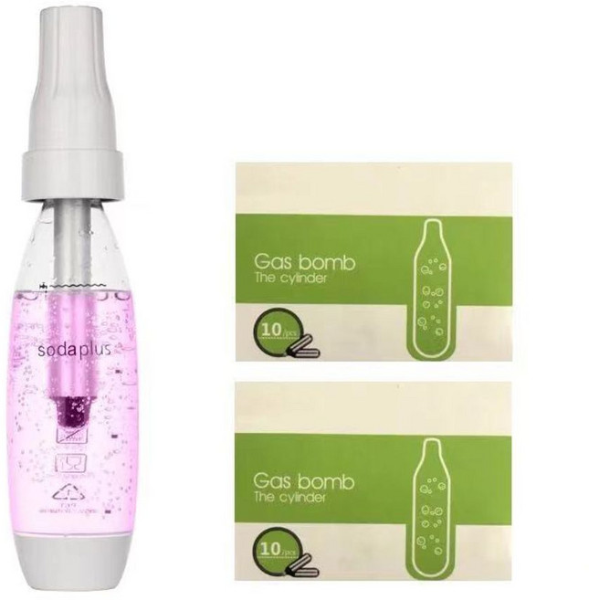 휴대용탄산수제조기 메이커 스파클링 주입기 미니 간편한, 기계+기포탄 20개