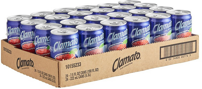 Clamato 클라마토 토마토 칵테일 주스 오리지널 221ml 24캔, 24개