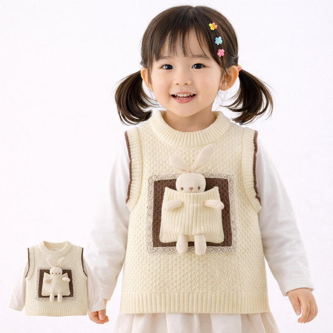 유아 아동 조끼 유아동 주니어 남아 여아 실내 니트조끼