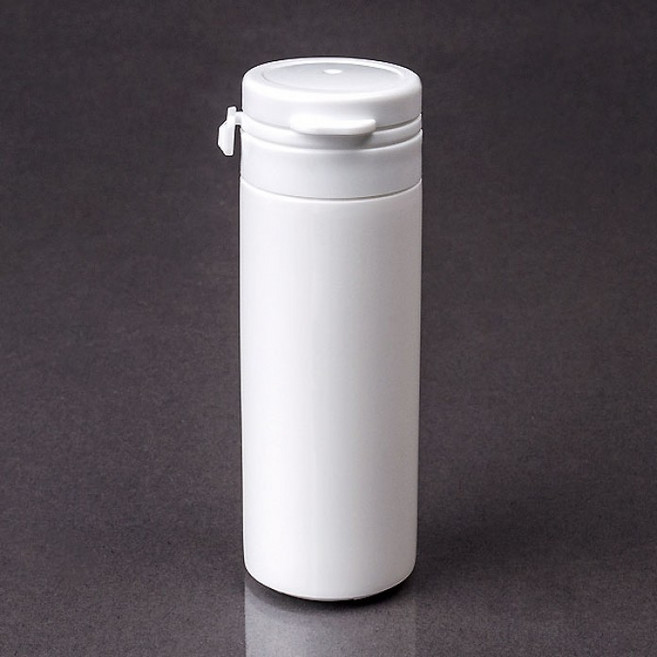 원터치용기 45ml SS 원통형 1개 국산 식품 분말 제약 약통 다용도 용기, 원터치용기 45ml SS 원통형 백색, 원터치 일반캡