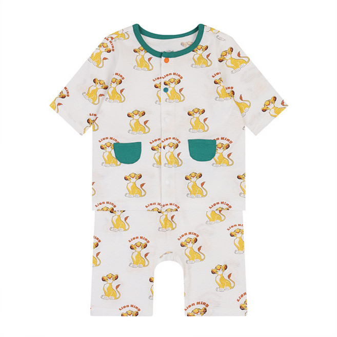 디즈니베이비 야탑NC점 보들보들 매우 얇고 시원한 엠보소재 7부 내복 상하세트입니다~~