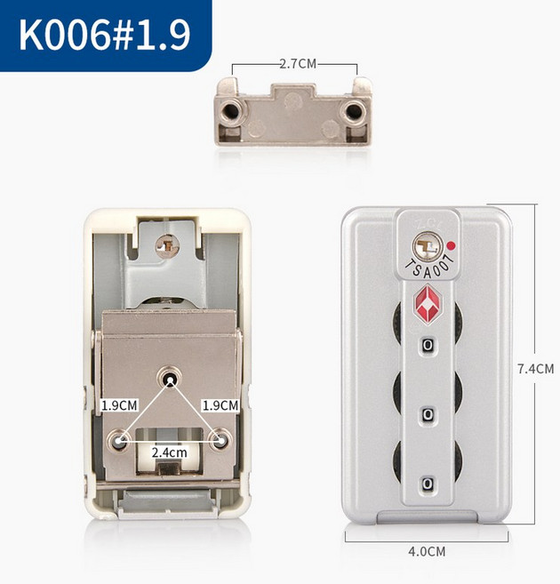 TSA잠금장치 캐리어 락 여행 TSA 수리 교체 가방 부품