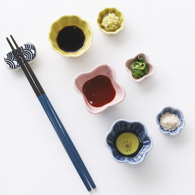 달리 행복한 밥상을 위한 프리미엄 일본풍 찬기 세트 반찬 그릇 접시, 히나타 미니 종지, 핑크, 1개