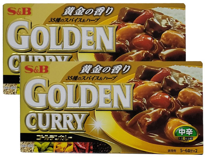 에스앤비 골든카레 중간매운맛, 198g, 2개