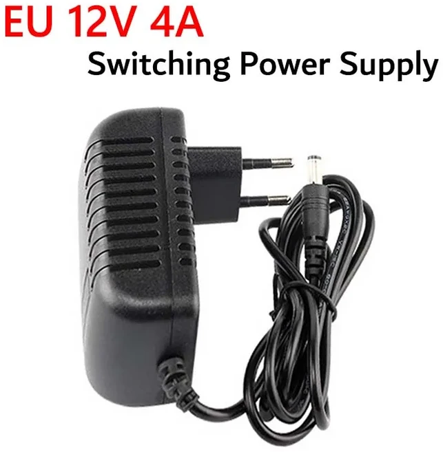 EU 12V 4A 스위칭 전원 공급 장치 AC 110V~220V - DC 어댑터 2.1mmx5.5mm 조명 변압기 (LED CCTV 카메라용), 01 EU 12V 4A