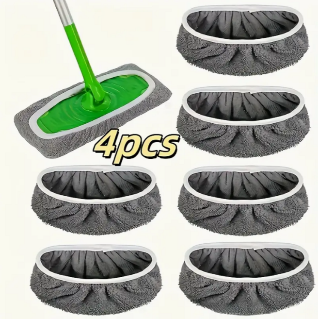 비디(BD) 재사용 빨아쓰는 걸레 커버 4pcs 리필, 4개