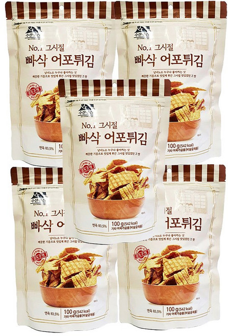수산곳간 그시설 빠삭 어포튀김 100g x 3봉_어포튀각 맥주안주, 5개