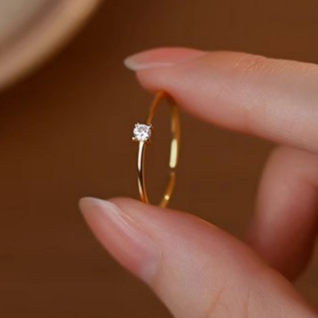 캔디플래닛 큐빅오픈링 심플 슬림 사이즈조절 실반지