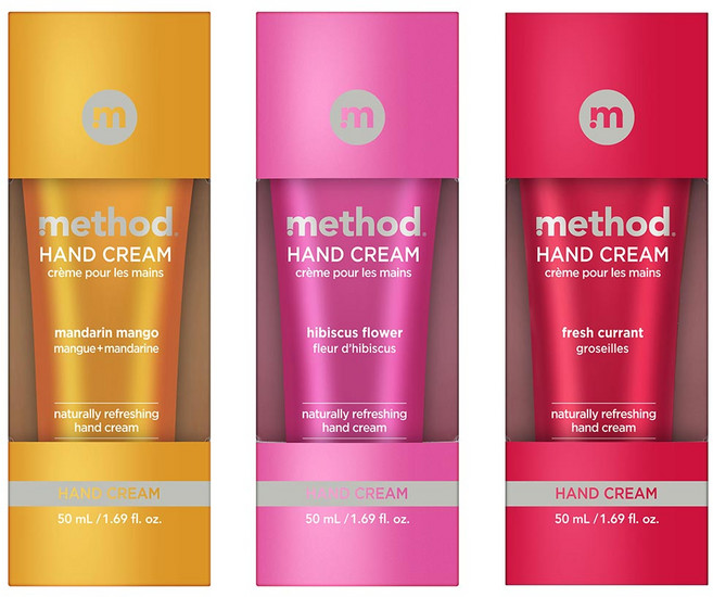메소드 핸드크림 50ml x 3개 (후레쉬커런트향 + 만다린망코향 + 히비스커스향)