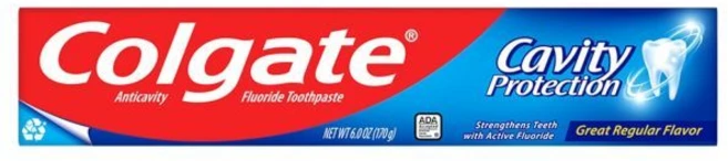 콜게이트 캐비티 보호 일반 불소 치약 흰색 6온스, Regular - 쿠팡