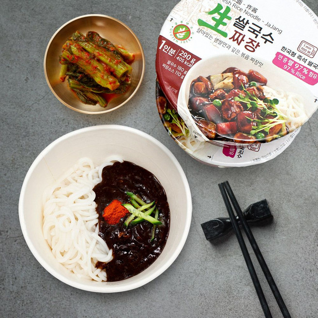 글루텐프리 쌀컵라면 짜장컵라면 8개, 290g, M상품선택