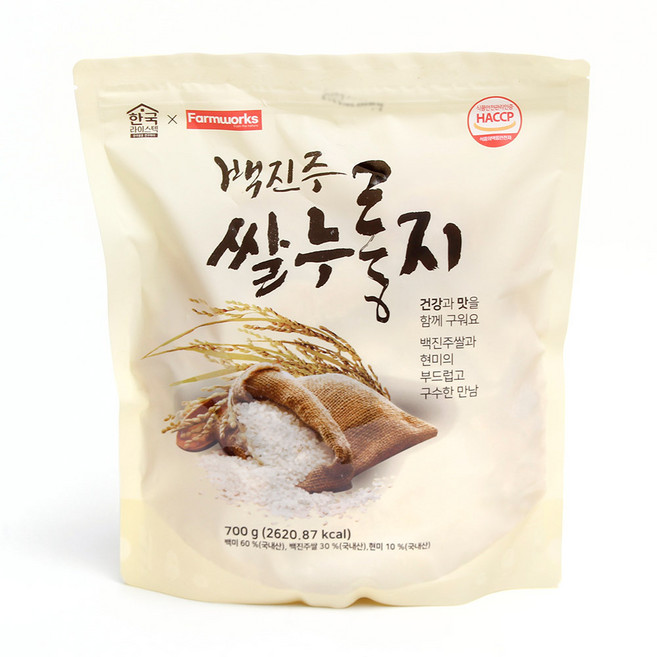 국산 100% 안동 백진주쌀 누룽지, 1개, 1개, 700g