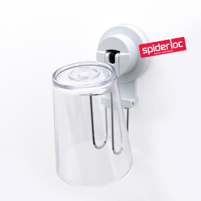 [스파이더락] 원터치 컴팩트 양치컵걸이, 1개