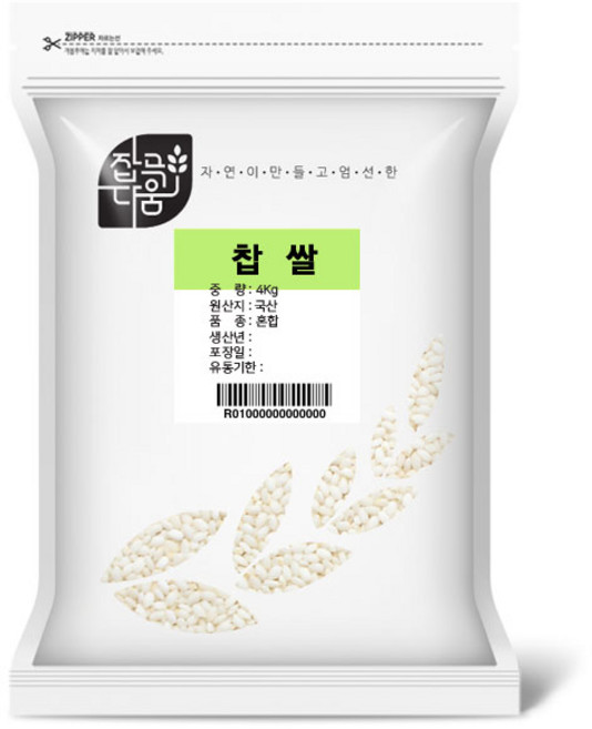 잡곡다움 국산 찹쌀, 1개, 4kg