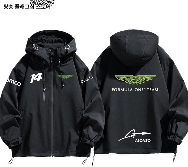 F1 애스턴마틴 바람막이 팀 레이스 레이싱자켓, 3. 블랙  A